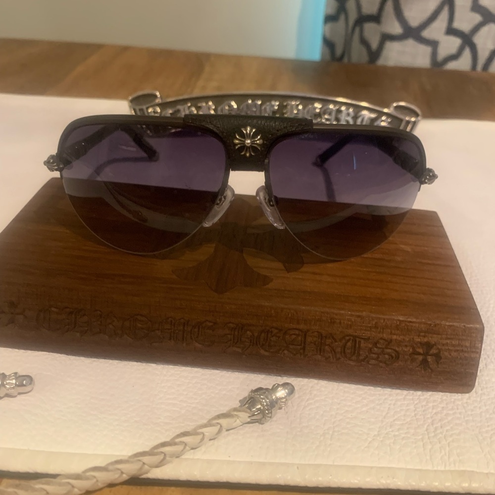 Chrome Hearts “Balls” black leather/ silver decor